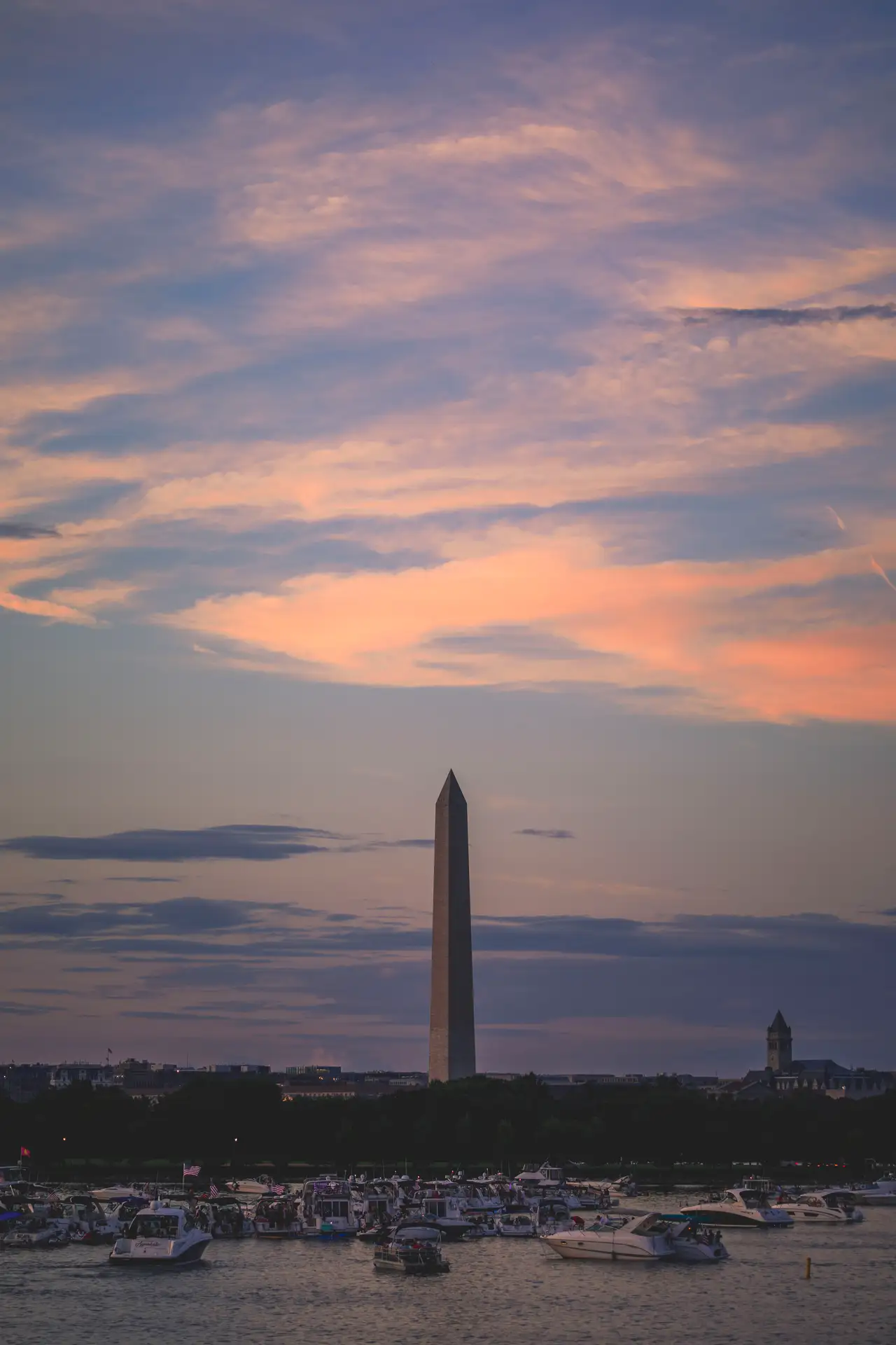 Fine-art photograph, “Washington Monument Across the Tidal Basin at Sunset - 5DM41790,” from the Washington D.C. collection.