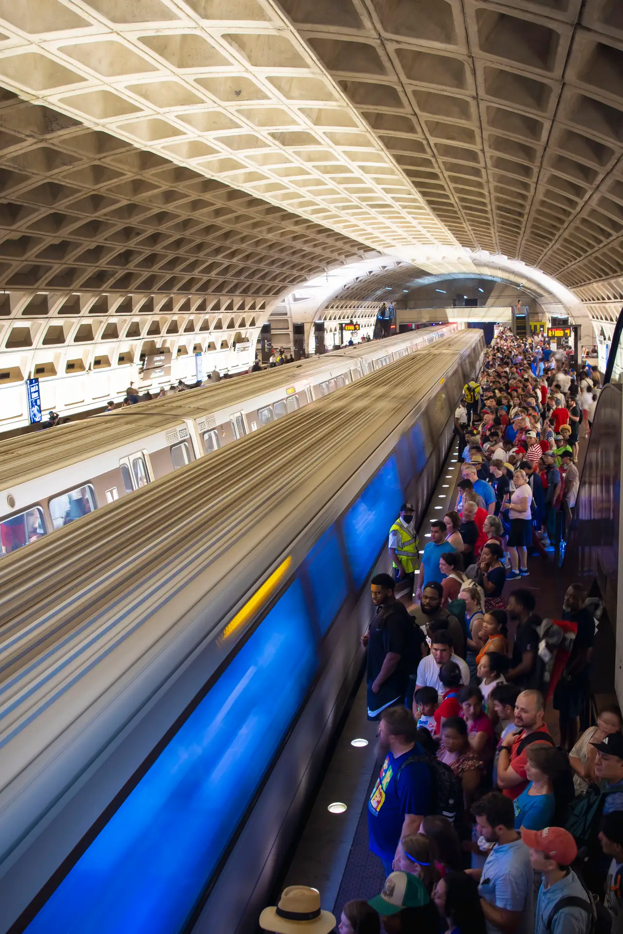 Fine-art photograph, “Metro Train at L’Enfant Plaza - RFIV4952,” from the Washington D.C. collection.