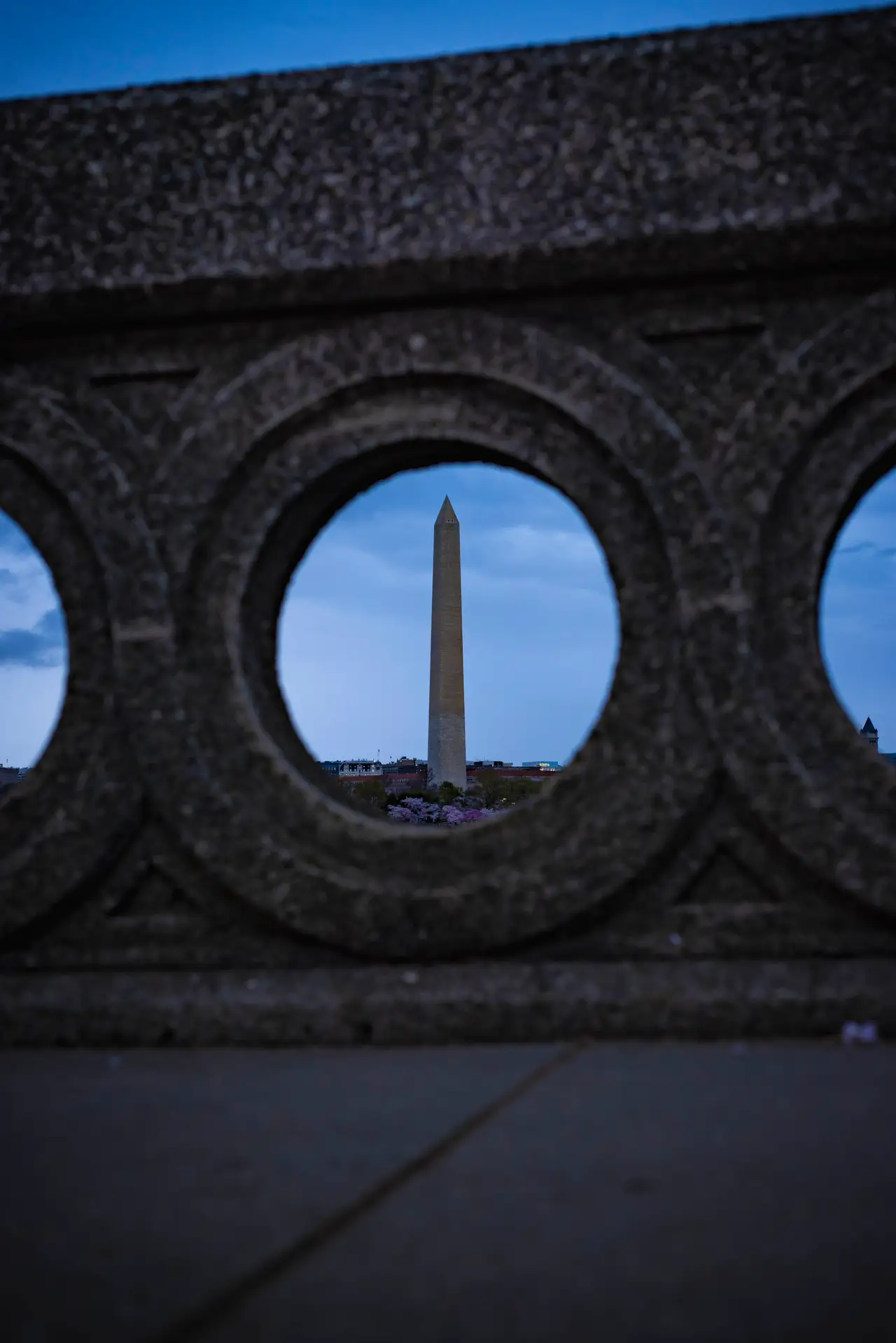 Fine-art photograph, “Washington Monument Through Stone Arches - RFIV6548,” from the Washington D.C. collection.