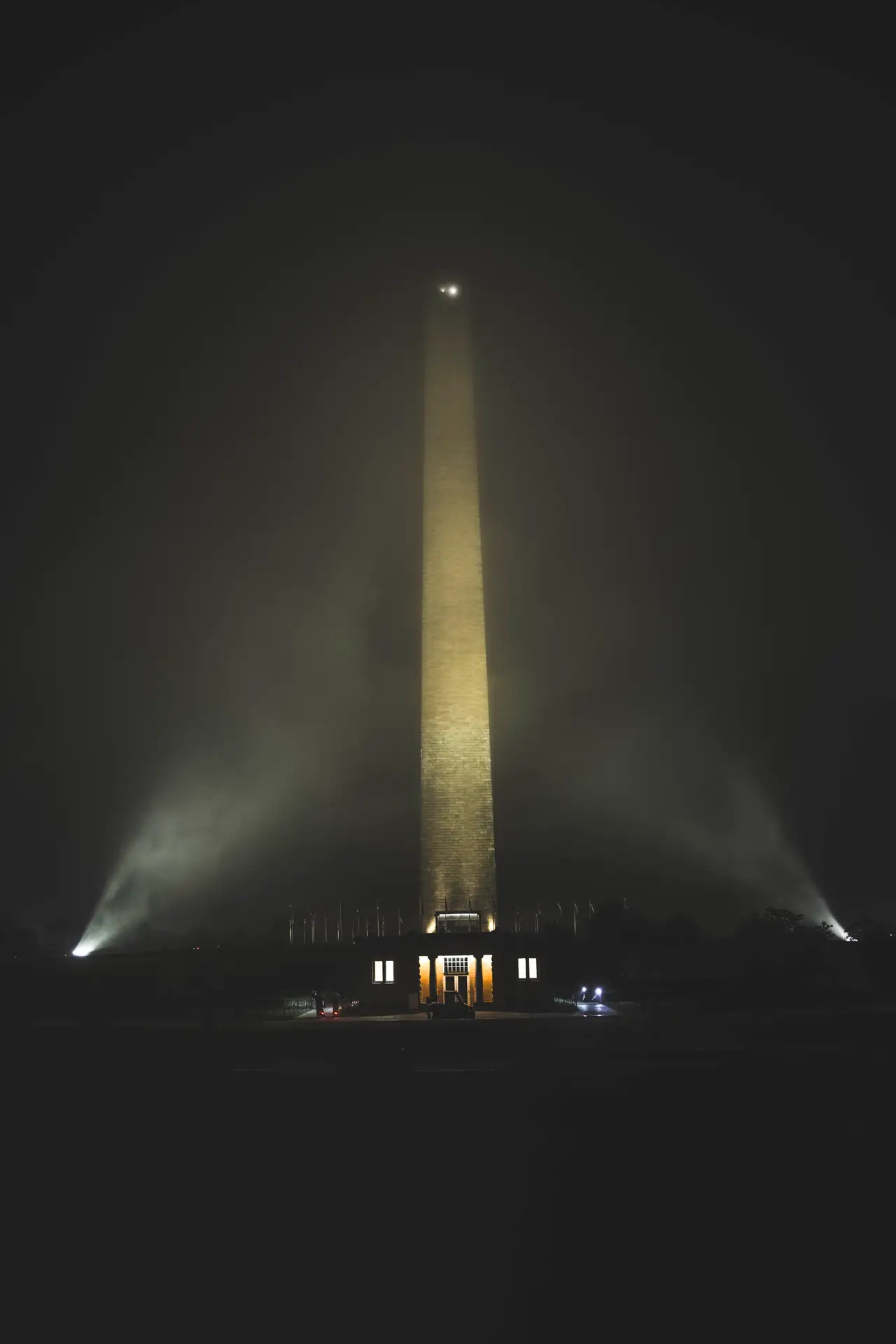 Fine-art photograph, “Washington Monument in Fog - RFIV6576,” from the Washington D.C. collection.