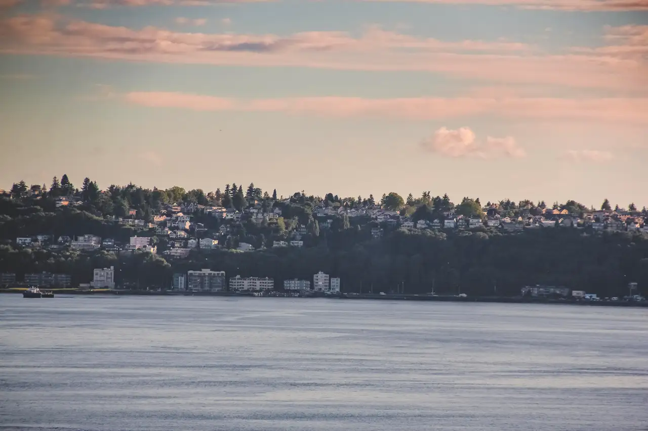 Fine-art photograph, “Seattle Skyline Across Elliott Bay - IMG 8655,” from the Washington State collection.