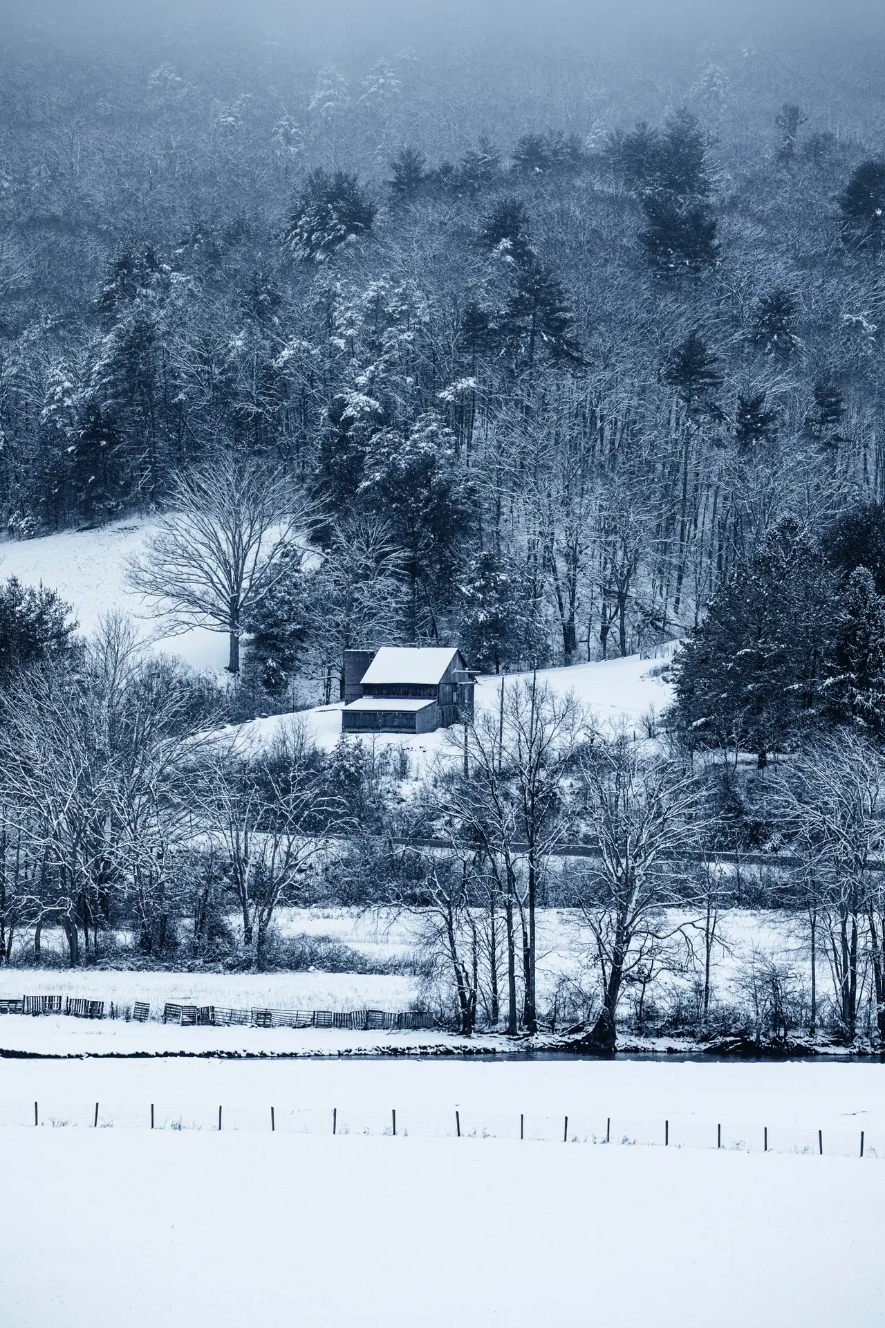 Fine-art photograph, “West Virginia Farm in Winter - 5DM43721,” from the West Virginia collection.