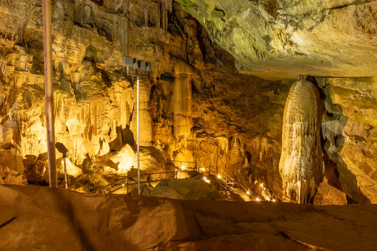 Fine-art photograph, “West Virginia Cavern Stalactites and Stalagmites - FIV9488,” from the West Virginia collection.