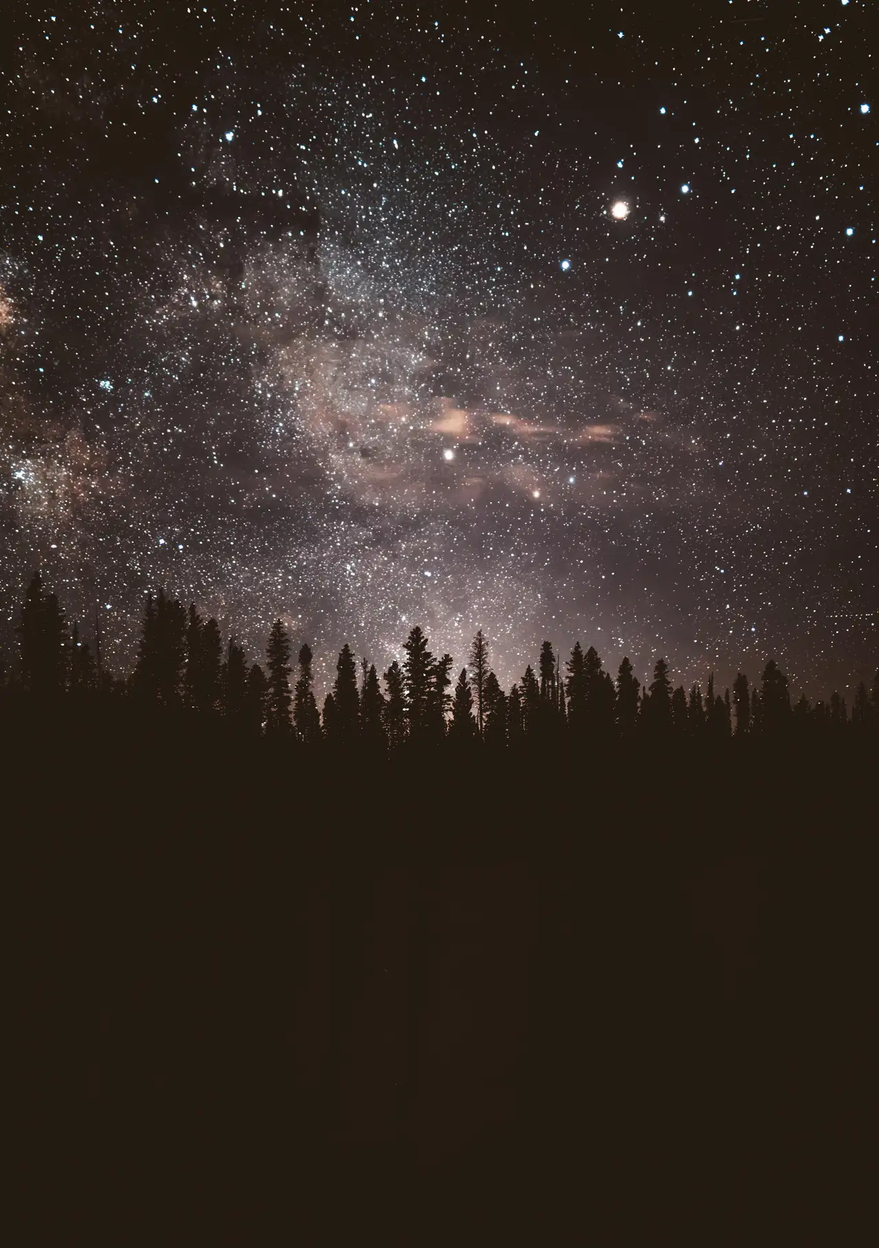 Milky Way Above the Dark Lake, centered crop for 18 × 24 in.