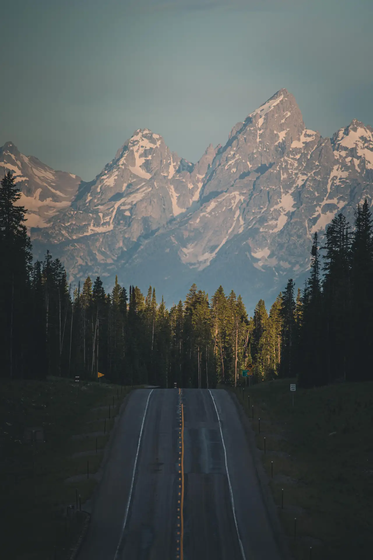 Storm Road Beneath the Tetons, centered crop for 18 × 24 in.