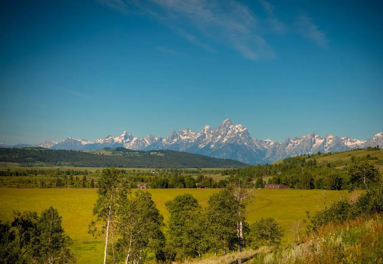 Grand Tetons Over the Valley, centered crop for 18 × 24 in.