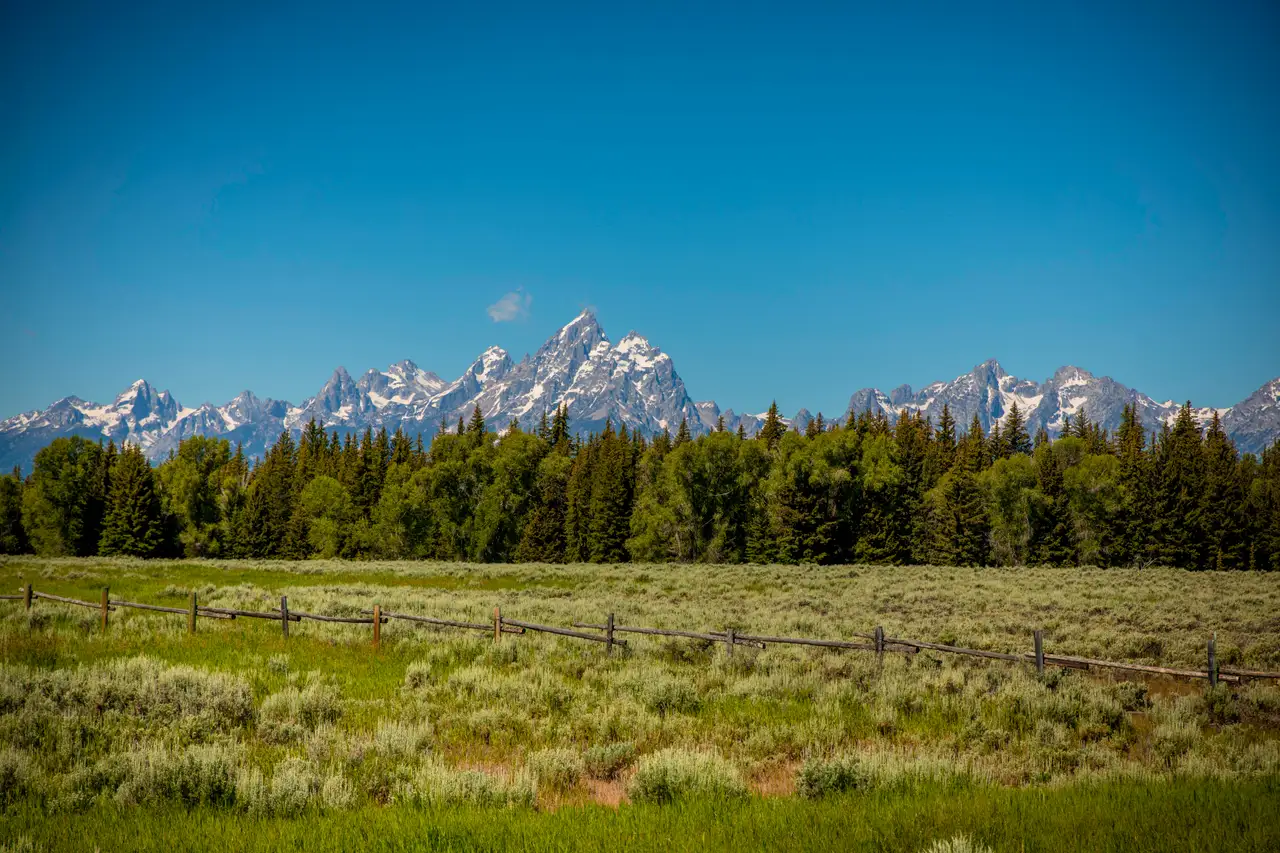Fine-art photograph, “Teton Range Above the Sagebrush - 5DM40586,” from the Wyoming collection.